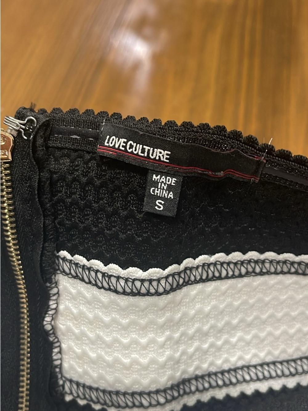 Love Culture Black Mini Skirt with White Trim